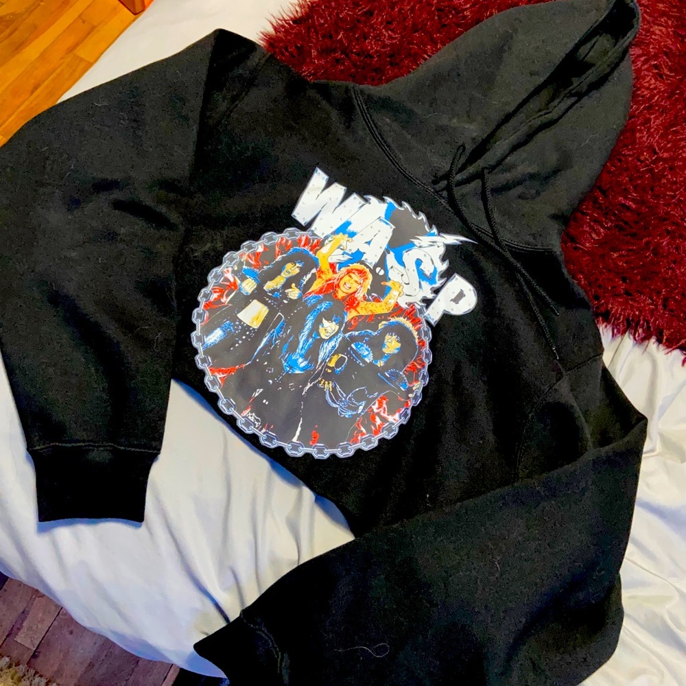 SOLD - WASP crop top hoodie